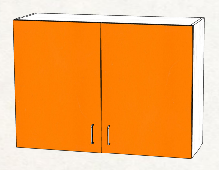 картинка Шкаф для кухни верхний двухдверный 100 х 96 см от магазина Пласт Мастер