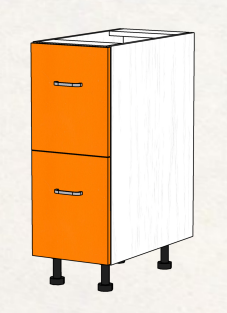 картинка Тумба для кухни с двумя ящиками 35х72 см от магазина Пласт Мастер
