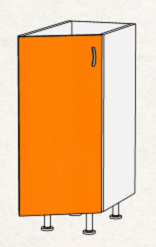 картинка Тумба для кухни скошенная с дверцей 27,5х72 от магазина Пласт Мастер