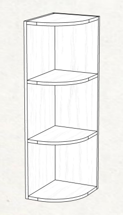 картинка Шкаф для кухни верхний радиусный 27,5 х 96 см от магазина Пласт Мастер