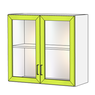 картинка Шкаф-витрина кухонный навесной 72 х 80 см от магазина Пласт Мастер